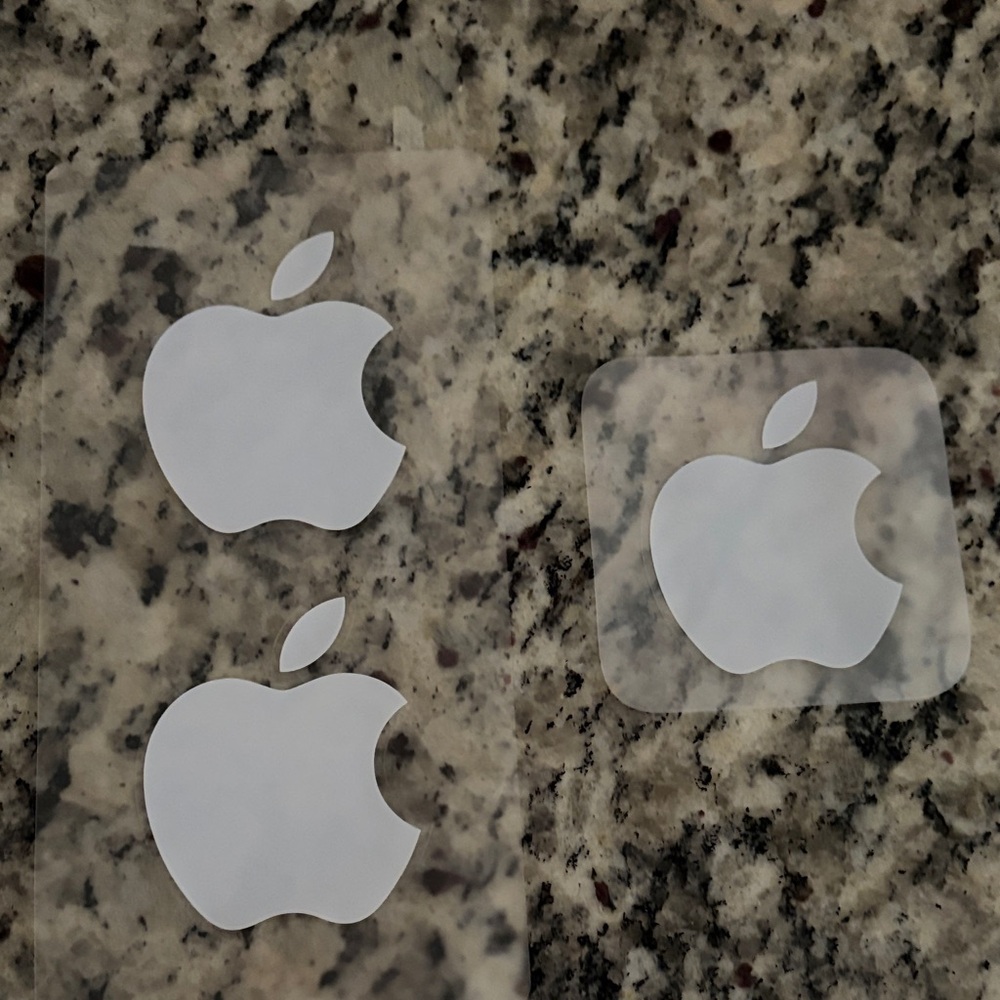 Apple White Logo Decals